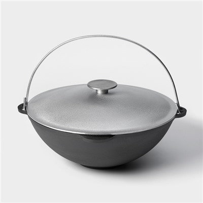 Казан Wild Kitchen «Туризм», 8 л, d=36 см, лопатка и губка в комплекте, чугун