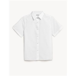 Girls' 5pk Regular Fit Easy to Iron School Shirts (2-18 Yrs)