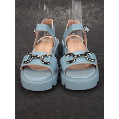 08-PEY182-5 LIGHT BLUE Босоножки женские (натуральная кожа)
