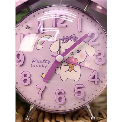 Часы-будильник «Clear wake-up with animals», purple (17,5х11,5 см)