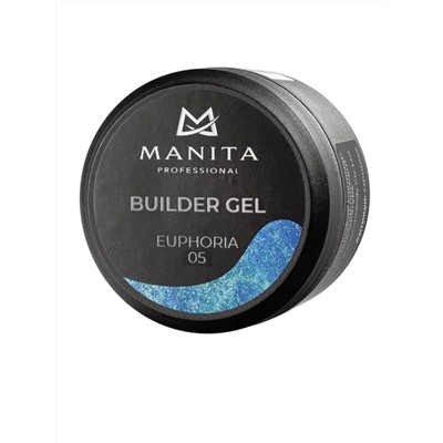 Manita Professional Гель моделирующий для ногтей с хлопьями юки / Builder Gel Euphoria №05, 15 мл