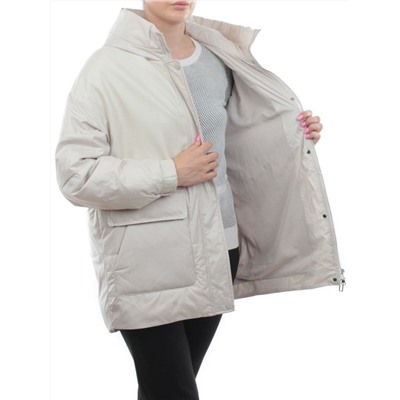 M24-211 LT. BEIGE Куртка демисезонная женская (100 гр. синтепон)