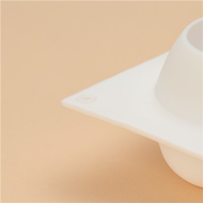 Форма для муссовых десертов и выпечки Доляна «Яблоко», силикон, 29×17×5.5 см, 6 ячеек (d=6 см), белая