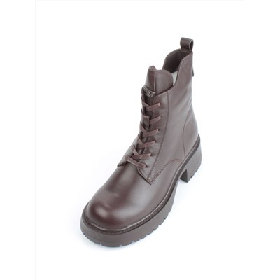 04-M3-1483 BROWN Ботинки зимние женские (натуральная кожа, натуральный мех)