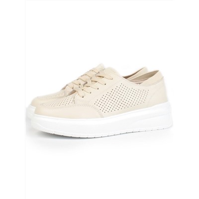 05-HY14-1D BEIGE Кроссовки женские (натуральная кожа)