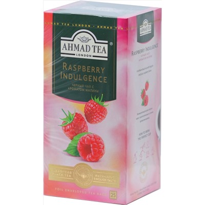 AHMAD TEA. Flavoured Collection. Raspberry Indulgence карт.пачка, 25 пак.
