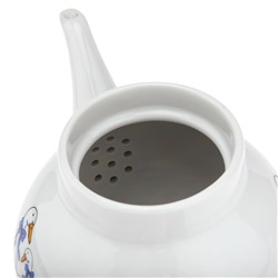 Чайник заварочный фарфоровый "Гуси новые" 700мл, д7,4см, h11,6см, форма "Рубин" (Россия)