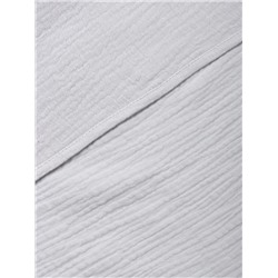 Полотенце - уголок муслиновое Крошка Я, 75×75 см, 100% хлопок, 120 г/м², серо-голубое