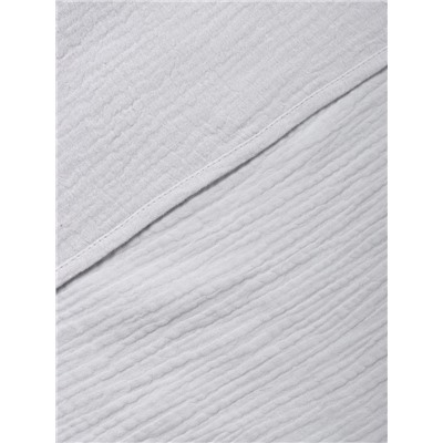 Полотенце - уголок муслиновое Крошка Я, 75×75 см, 100% хлопок, 120 г/м², серо-голубое