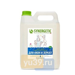 SYNERGETIC Средство для мытья стёкол, зеркал и бытовой техники, биоразлагаемое, 5 л.