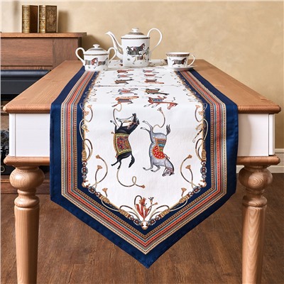 ДОРОЖКА НА СТОЛ "PASSAGE", 45Х300СМ, БЕЛЫЙ, 100% ХЛОПОК,ТВИЛ