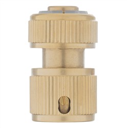Соединитель латунный, быстросъемный для шланга 1/2, аквастоп Palisad