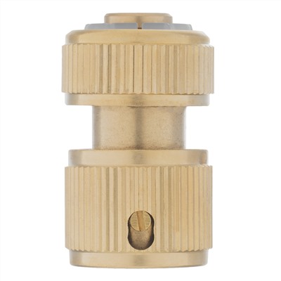 Соединитель латунный, быстросъемный для шланга 1/2, аквастоп Palisad