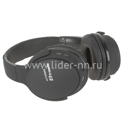 Наушники полноразмерные ELTRONIC (4466) bluetooth/fm/micro SD/AUX черные (в коробке)