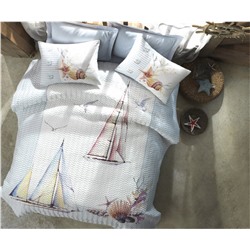 1 сп. 4-х Сезонный КПБ со Стеганным Пододеяльником Ranforce Complete Set MARITIME cotton box