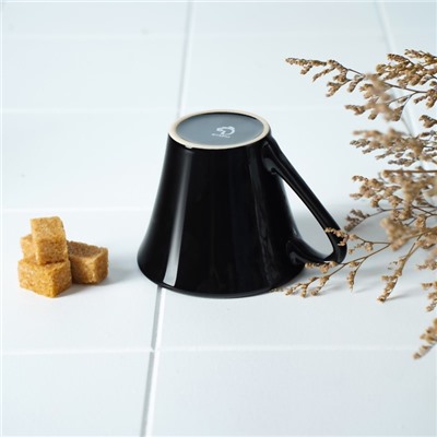 Кружка Доляна Coffee break, 180 мл, керамика, чёрная