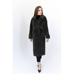 Пальто женское демисезонное 23777 (хаки+черный)