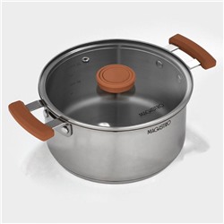 Набор кастрюль Magistro, 3 шт.: d=16/20/24 см, толщина 0.6 мм, штабелируемые, индукция, 304 AISI марка стали