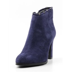 01-D8-4187 DARK BLUE Ботильоны женские (натуральная замша, байка)