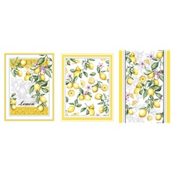 Набор полотенец рогожка / Лимонная корзинка 1