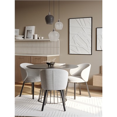 Светильник подвесной каскадный Aurora, Ø50 см, серый/прозрачный