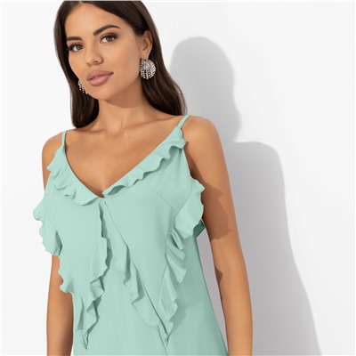 Платье с разрезом, Хорошо быть мной (мята)