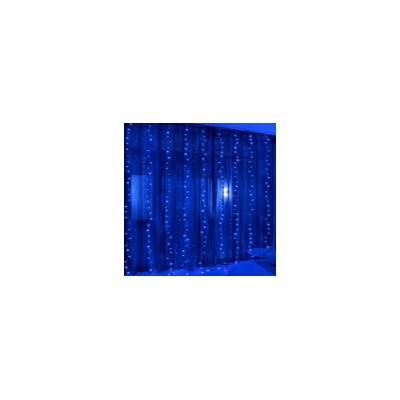 Гирлянда шторы синий цвет 1,8х1,8м