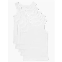 5 Pack Pure Cotton Vests (2-16 Yrs)
