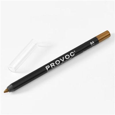 Provoc Гелевый карандаш-подводка для глаз водостойкий / Semi Permanent Gel Eye Liner №84 This Means War, оливковый с шиммером