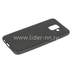 Задняя панель для Samsung Galaxy A6 2018 SM-A600F Силикон матовый (черная)