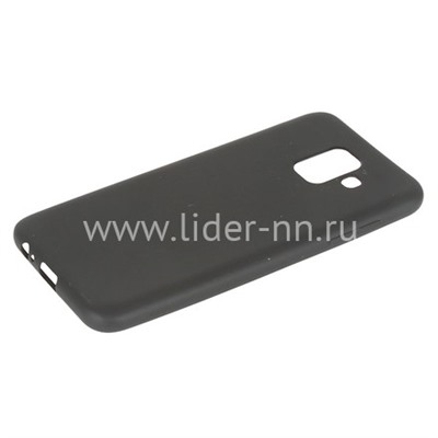 Задняя панель для Samsung Galaxy A6 2018 SM-A600F Силикон матовый (черная)