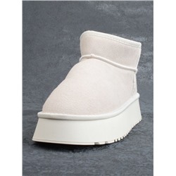 04-UA-3 BEIGE Угги зимние женские (натуральная замша, натуральная шерсть)