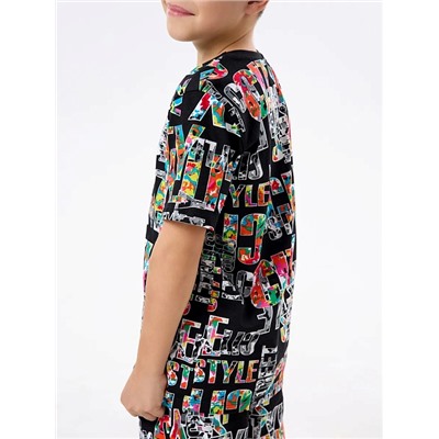 Детская пижама с шортами "Сорванец" / Город на черном