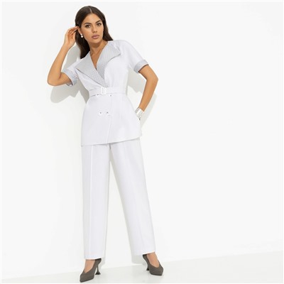 Брючный костюм с карманами, Прогулки по Монмартру (grey, 2 в 1, с поясом)