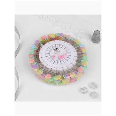 Булавки для квилтинга «Цветок», 53 мм, 20 шт., разноцветные