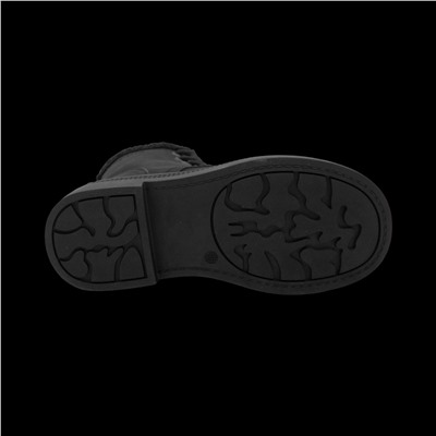 Ботинки из натуральной кожи на меху P-ML01-1 черные