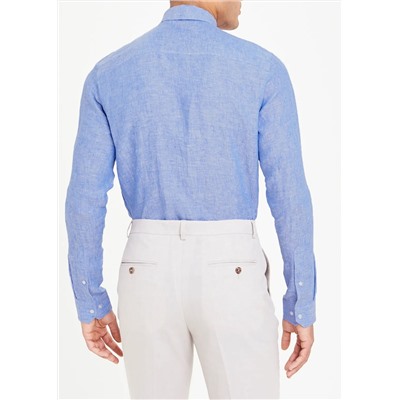 Taylor & Wright Long Sleeve Slim Fit Linen Shirt