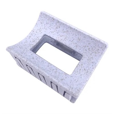 SOLOMEYA Крабик для волос Квадратный ГОЛУБОЙ