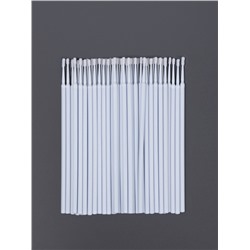 Микробраши для наращивания и ламинирования ресниц, набор - 50 шт., 9.5 см, белая