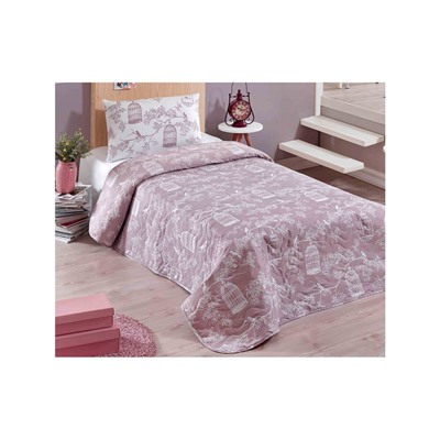 1 сп. Стеганое Покрывало Двустороннее 160x220 см. с Наволочкой 50x70 см. Samyeli Lila
