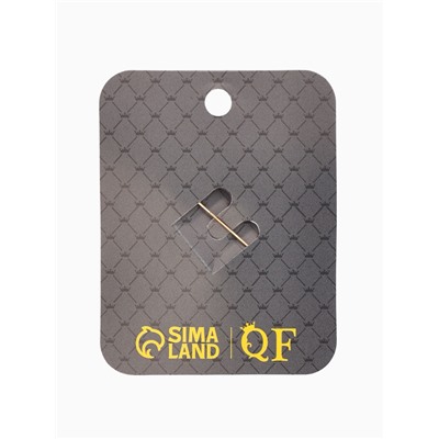 Брошь «Клевер», бело-зелёная в золоте