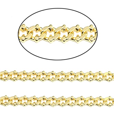 Цепочка для украшений, звено 7*9мм, цв.золотистый, 50см