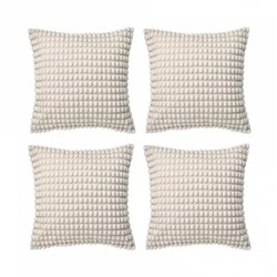 Набор кремовых чехлов для подушек (4 шт), SVARTPOPPEL Cushion Cover Off-white Set, произв. IKEA