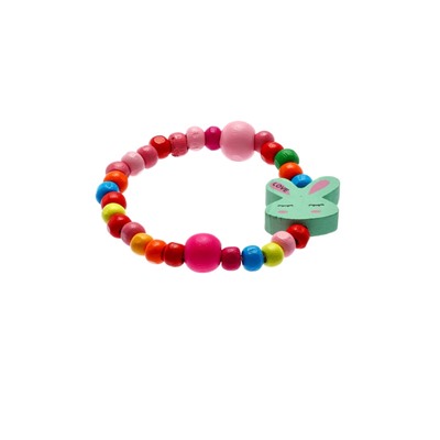 Браслет детский «Выбражулька» зайчик сонный на радуге, d=5 см. МИКС