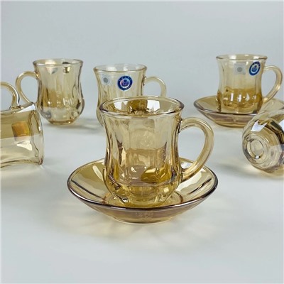 588-644 Чайный набор 12пр. 130мл в под.уп.(х8)Стекло