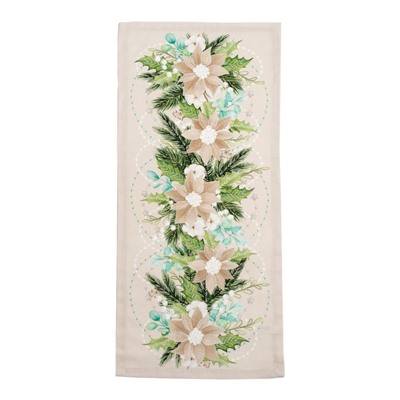 Дорожка на стол новогодняя Этель Beautiful Сhristmas 30×70 см, 100% хлопок, саржа 190 г/м², бежевая