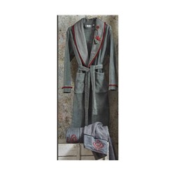 Халат Велюровый Женский (L) Lyra Yeşil Bayan Medium Bornoz - EcoCotton