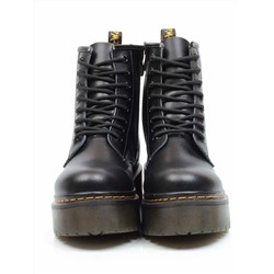 01-B6020-1 BLACK Ботинки демисезонные (натуральная кожа)