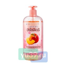 Средство для мытья посуды SolaFresh с ароматом персика 750 мл, бутылка