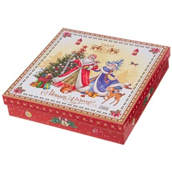 БЛЮДО-ЗВЕЗДА LEFARD "ДЕД МОРОЗ" 26Х5СМ КРАСНОЕ (КОР=24ШТ.)